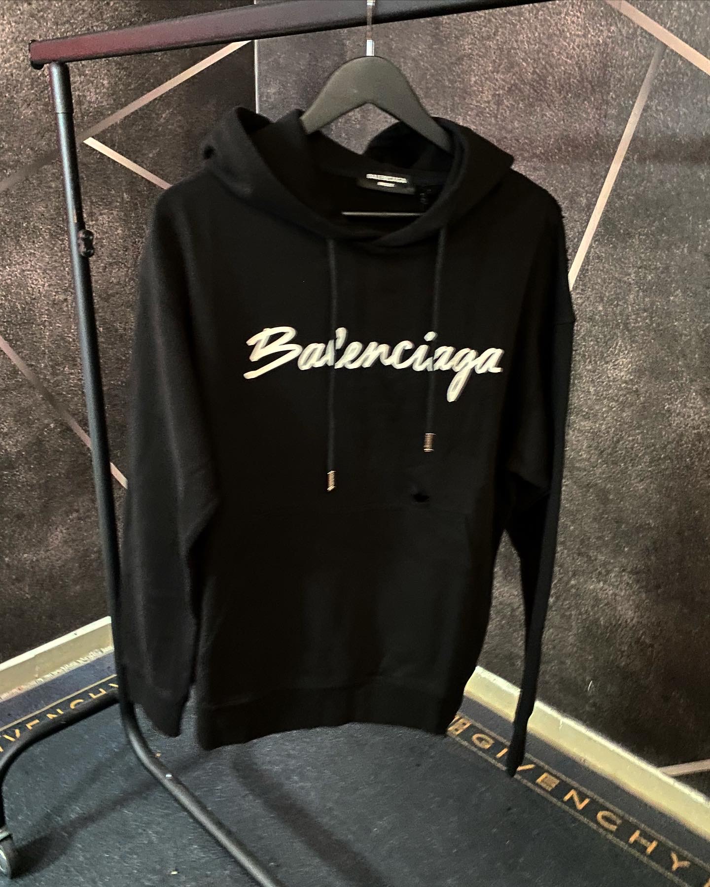 BALENCIAGA Printed cotton-jersey hoodie – תמונה 3