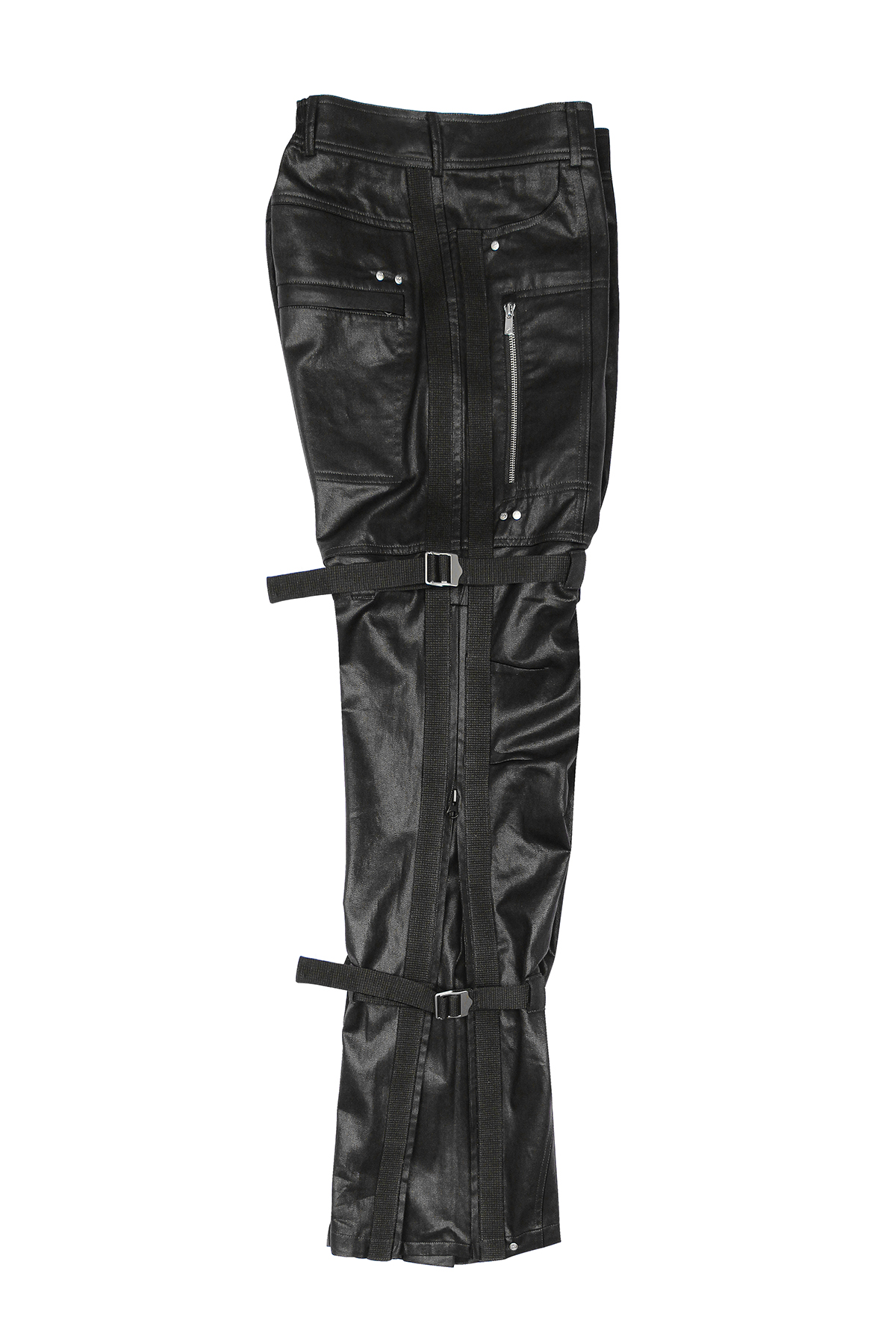 FAR COATED BONDAGE PANTS BLACK – תמונה 4