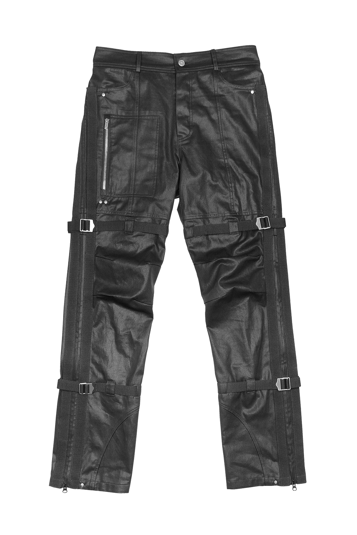 FAR COATED BONDAGE PANTS BLACK – תמונה 3