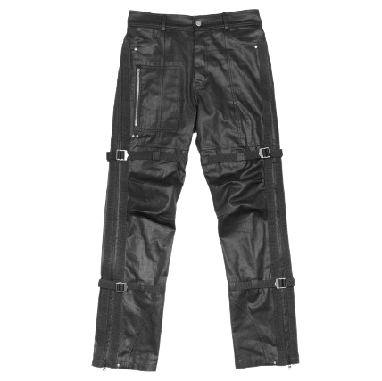 FAR COATED BONDAGE PANTS BLACK