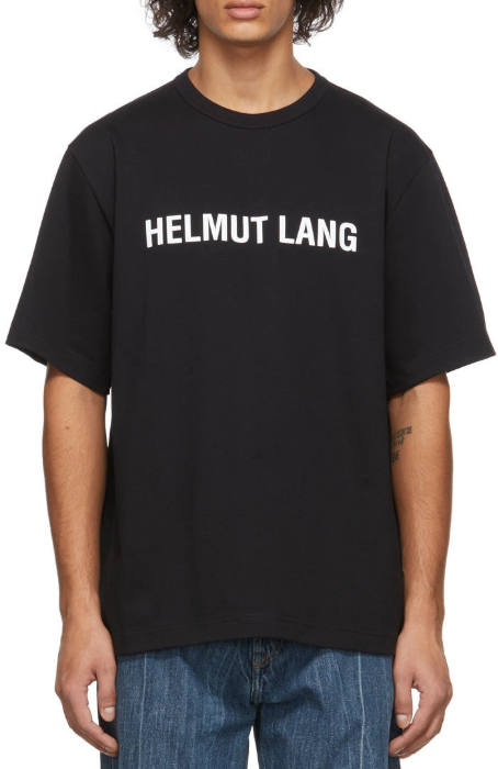 Helmut Lang Black Core Logo T-Shirt – תמונה 5